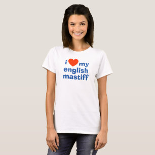 Camiseta Me encanta mi tanque de castiff en inglés