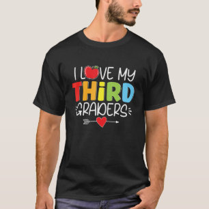 Camiseta Me Encanta Mi Tercer Grado Divertido Profesor De 3