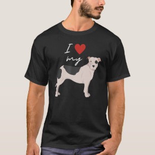 Camiseta Me encanta mi terror negro y blanco americano de p