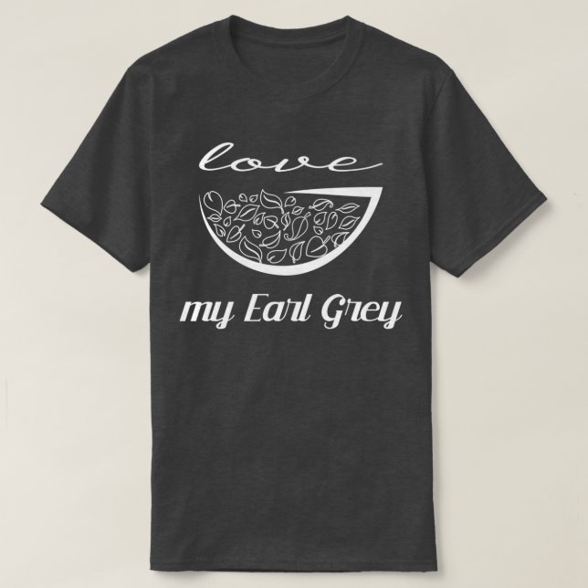 Camiseta Me encanta mi tiempo de té gris del oído (Diseño del anverso)