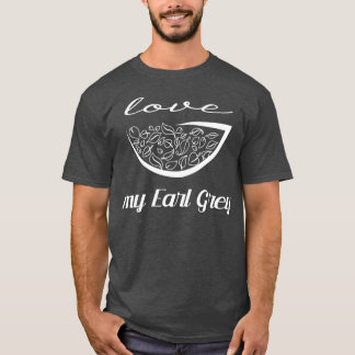 Camiseta Me encanta mi tiempo de té gris del oído
