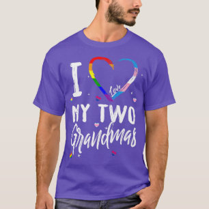 Camiseta Me encanta mi travesía arcoiris LGBTQ de dos abuel