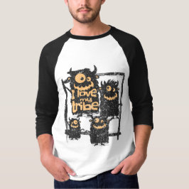 Camiseta Me encanta mi tribu Funny Monster Family Halloween