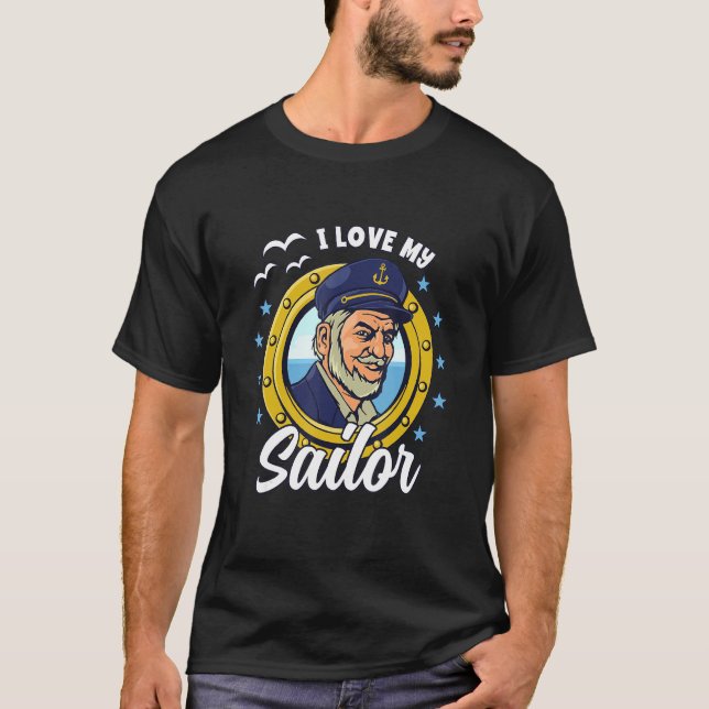 Camiseta Me Encanta Mi Vacaciones De Navío Capitán (Anverso)
