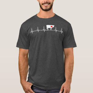 Camiseta Me encanta mi Válvula Vaca EKG Paciente cardíaco l