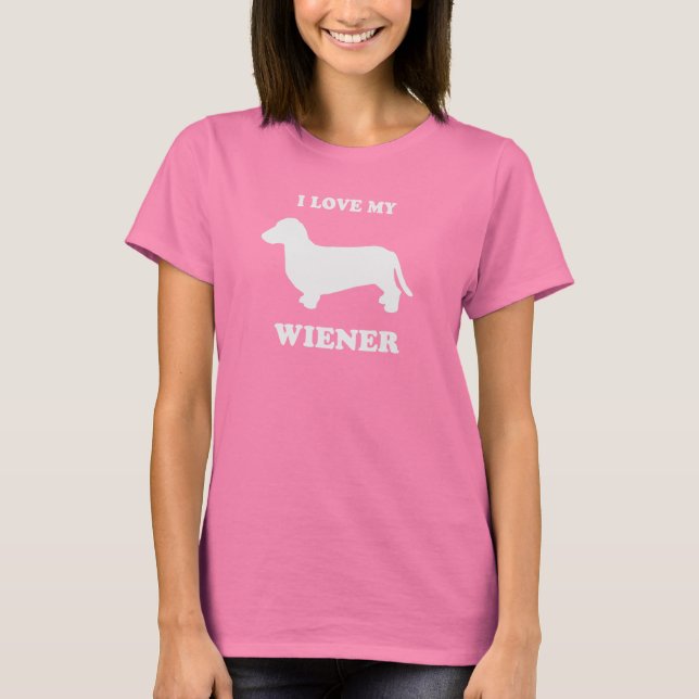 Camiseta Me encanta mi wiener 2 (Anverso)