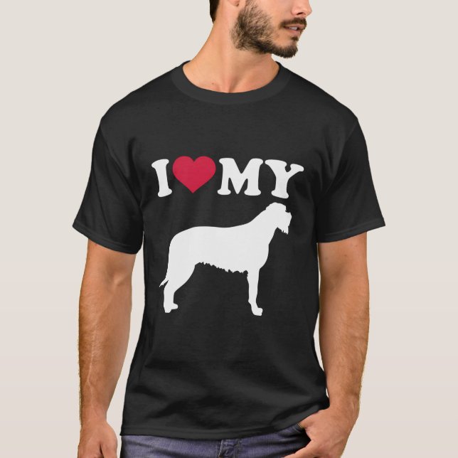 Camiseta Me encanta mi Wolfhound irlandés (Anverso)