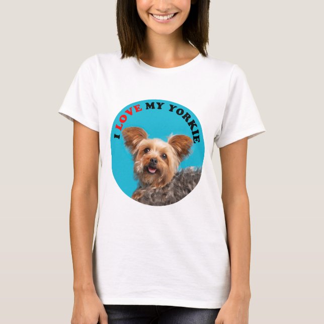 Camiseta Me encanta mi Yorkie (Anverso)