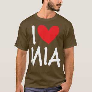 Camiseta Me encanta Mia Nombre Chica Personalizada Mujer BF