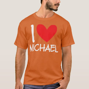 Camiseta Me encanta Michael Name Hombres Personalizados Guy