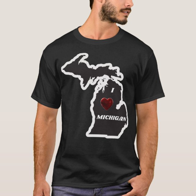Camiseta Me encanta Michigan 3 (Anverso)