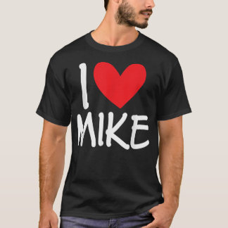 Camiseta Me Encanta Mike Name Hombres Personalizados Guy BF