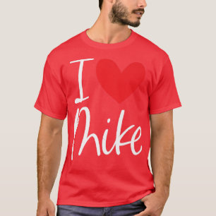 Camiseta Me encanta Mike Name Personalized Boy Man BFF Hear