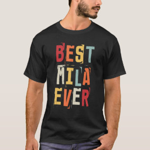 Camiseta Me Encanta Mila Retro Vintage Textos Nacimientos M