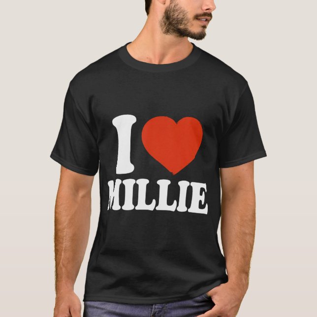 Camiseta Me encanta Millie I Heart Millie Red Heart Valenti (Anverso)