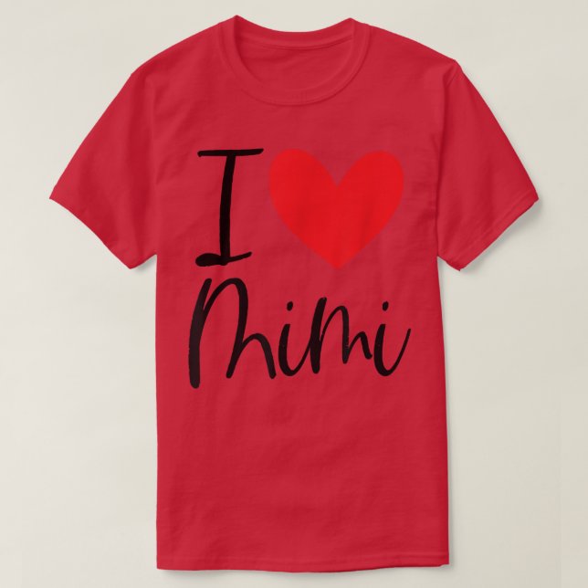 Camiseta Me encanta Mimi Nombre Chica Personalizada Mujer B (Diseño del anverso)