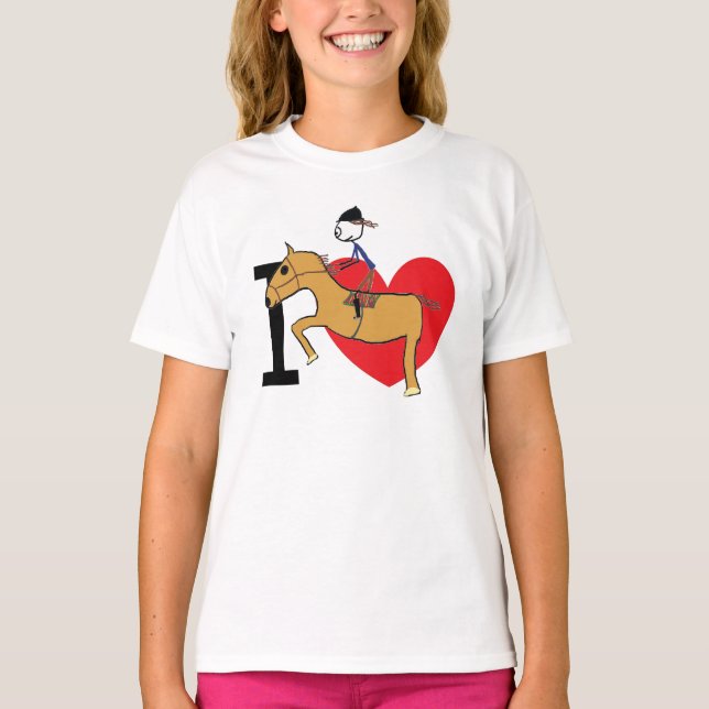 Camiseta Me encanta montar a caballo (Anverso)