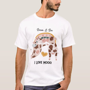 Camiseta Me Encanta Mooo Cute Cow Personalizado Regalo