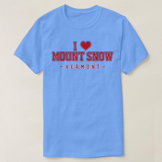 Camiseta Me encanta Mount Snow Vermont (Diseño del anverso)