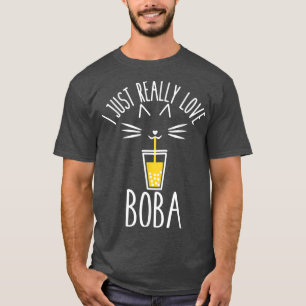 Camiseta Me Encanta Mucho El Té De Bóveda De Gato Boba