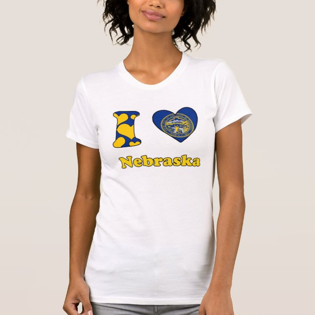 Camiseta Me encanta Nebraska (Anverso)