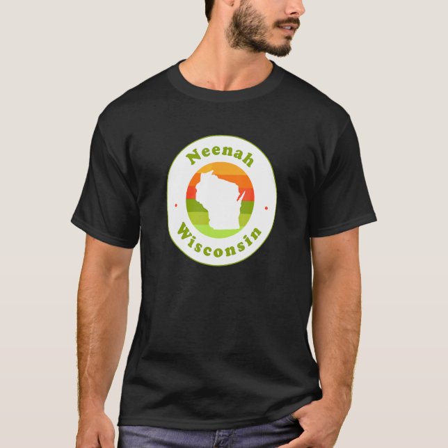 Camiseta Me encanta Neenah Wisconsin Wi Vacation Souvenir (Anverso)