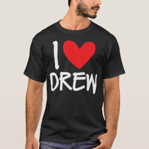Camiseta Me Encanta Nombre Drew Hombres Personalizados Guy 