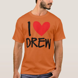 Camiseta Me Encanta Nombre Drew Hombres Personalizados Guy