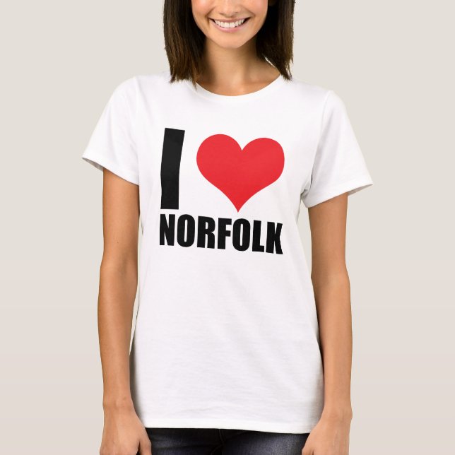Camiseta Me encanta Norfolk (Anverso)