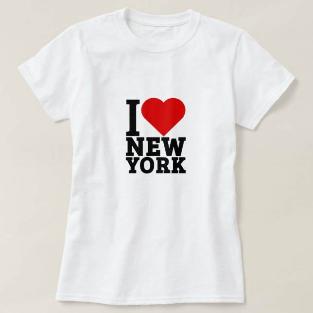 Camiseta Me encanta nueva york (Diseño del anverso)