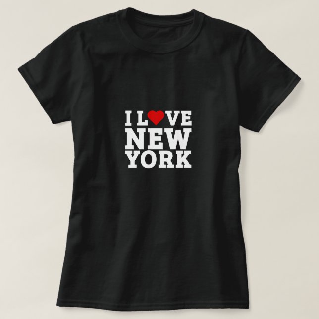 Camiseta Me encanta nueva york (Diseño del anverso)