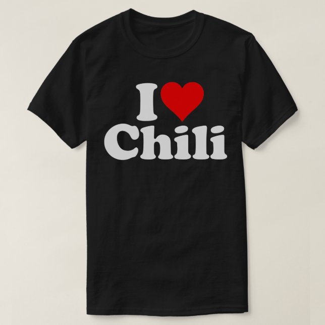 CAMISETA ME ENCANTA OÍR CHILI CHILI CON CARNE (Diseño del anverso)