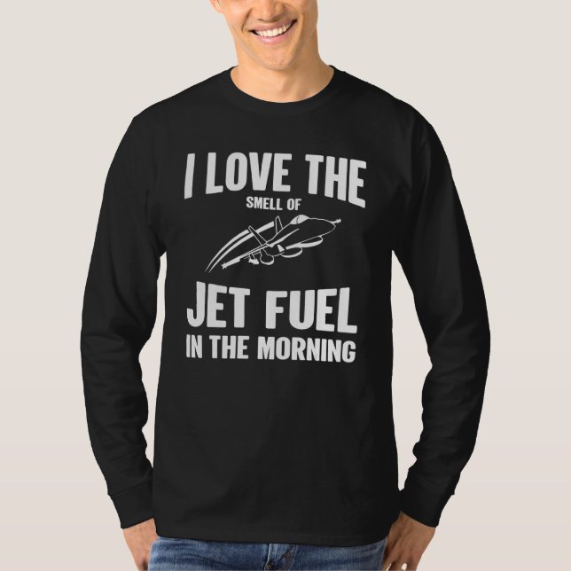 Camiseta Me Encanta Oler Combustible De Jet En El Pilo Vint (Anverso)