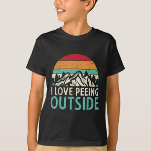 Camiseta Me encanta orinar fuera Camping al aire libre retr