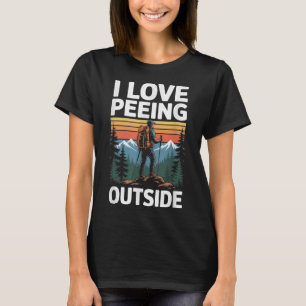 Camiseta Me encanta orinar fuera de la naturaleza senderism