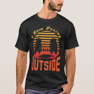 Camiseta Me encanta orinar fuera de Two Bears Peeing vintag
