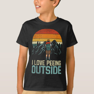 Camiseta Me encanta orinar fuera divertido camping