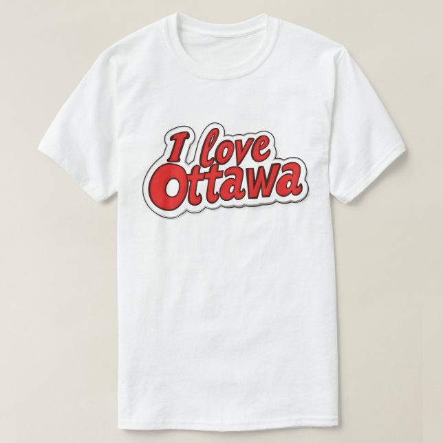 Camiseta Me encanta Ottawa Gráfico (Diseño del anverso)