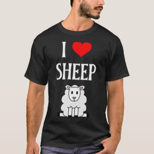 Camiseta Me Encanta Oveja I Corazón Oveja Granja Cordero An