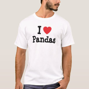 Camiseta Me encanta Pandas corazón personalizado personali