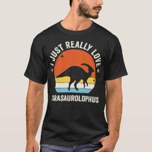 Camiseta Me encanta Parasaurolophus Retro Vinta de los 80