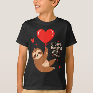 Camiseta Me encanta pasar el rato contigo Sloth San Valentí