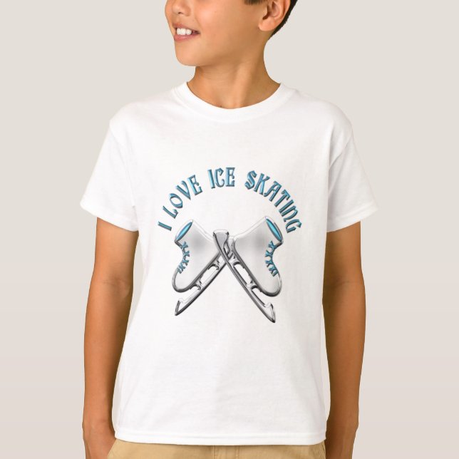 Camiseta Me Encanta Patinar Sobre Hielo (Anverso)