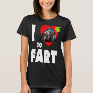 Camiseta Me encanta pedorrear Camión monstruo pedorreando