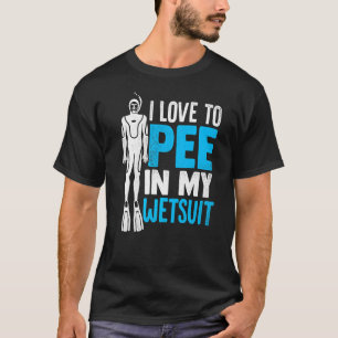 Camiseta Me Encanta Pee En Mi Sno De Buceo Scuba De Traje D