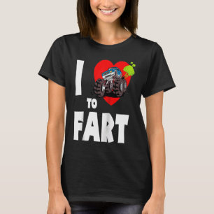 Camiseta ¡Me encanta peerse! Camión monstruo peéndose Me en