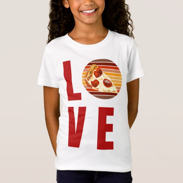 Camiseta Me Encanta Pepperoni Pizza Lover Presenta Comida (Anverso)