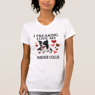 Camiseta Me Encanta Perro Border Collie Corazones_1