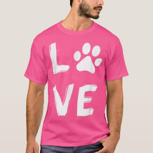 Camiseta Me Encanta Perro Paw Perro Imprimir Perro Perro Pe