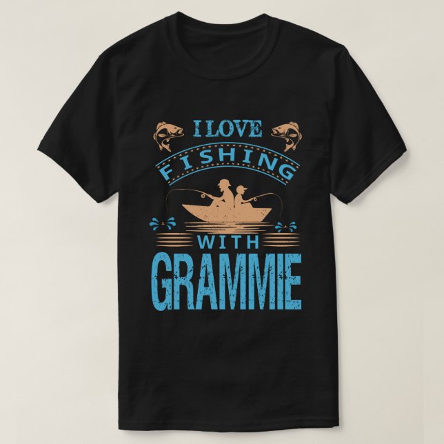 Camiseta Me encanta pescar con GRAMMIE fAThERs dAy (Diseño del anverso)